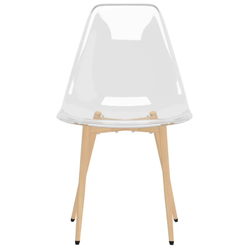 Set de 6 chaises de salle à manger design moderne en PET transparent pieds en métal DEC025715