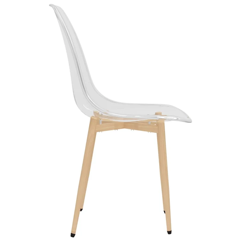 Set de 6 chaises de salle à manger design moderne en PET transparent pieds en métal DEC025715