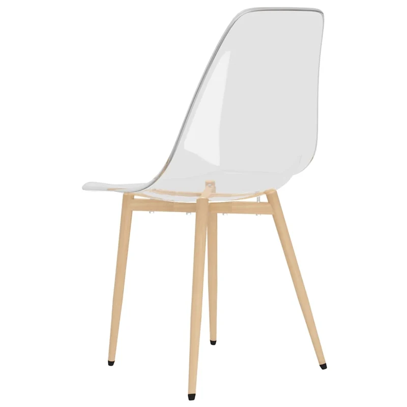 Set de 6 chaises de salle à manger design moderne en PET transparent pieds en métal DEC025715
