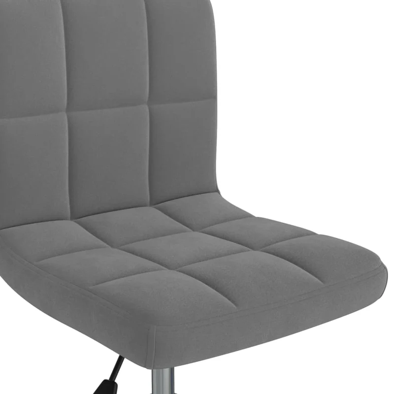 Chaise pivotante tabouret de bureau sur roulettes en velours gris foncé et acier noir DEC025145