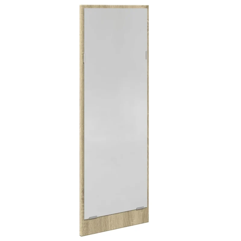 Ensemble de meubles de couloir 4 pièces miroir porte-manteau et banc en MDF couleur chêne sonoma DEC024967