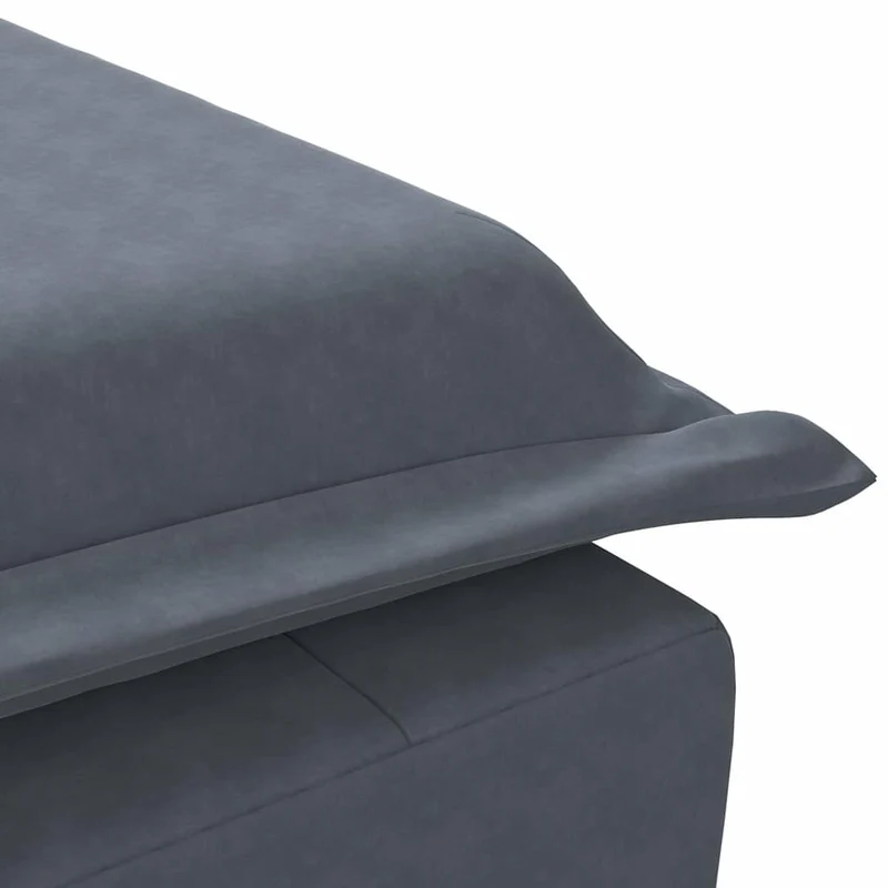 Méridienne chaise longue pour intérieur fonction massage avec traversin en velours gris foncé DEC026150