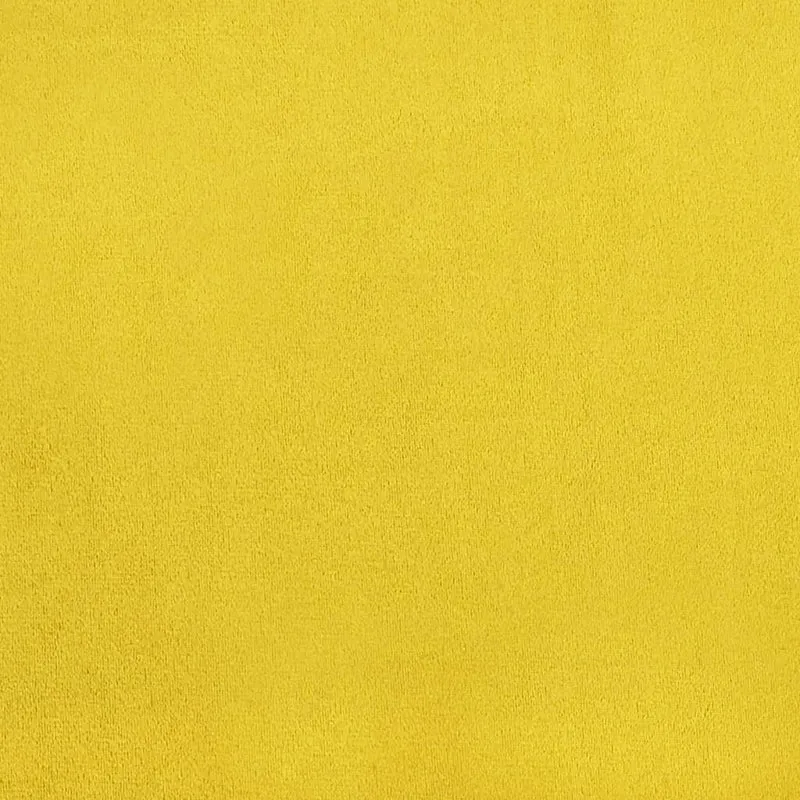 Set de 4 chaises de salle à manger couture en forme losange en tissu velours jaune moutarde et métal DEC025634