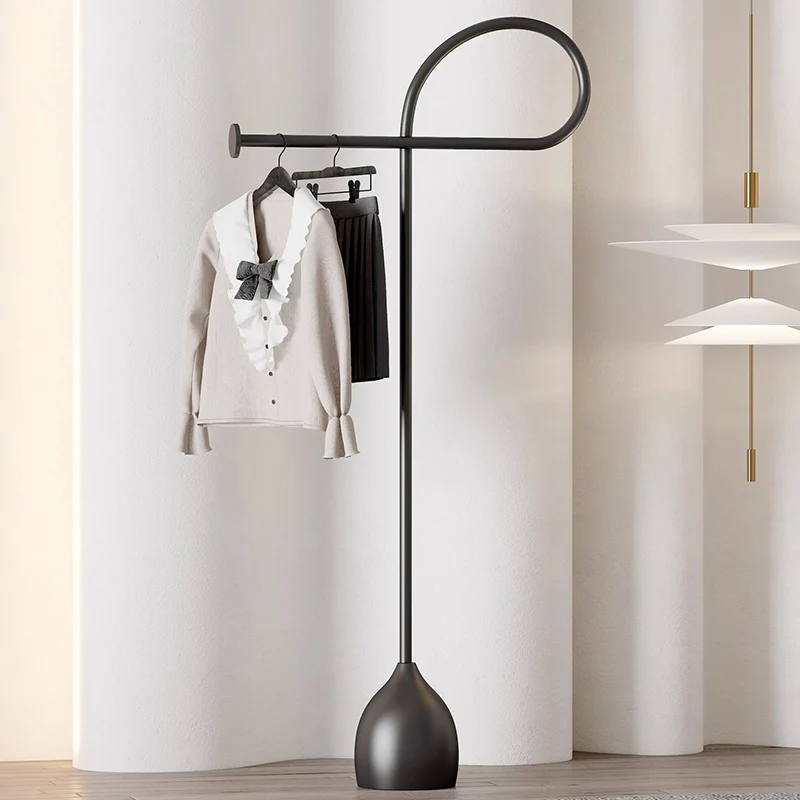 Modern Minimalist Carbon Steel Linear Freestanding Hall Tree For Living Room & Bedroom