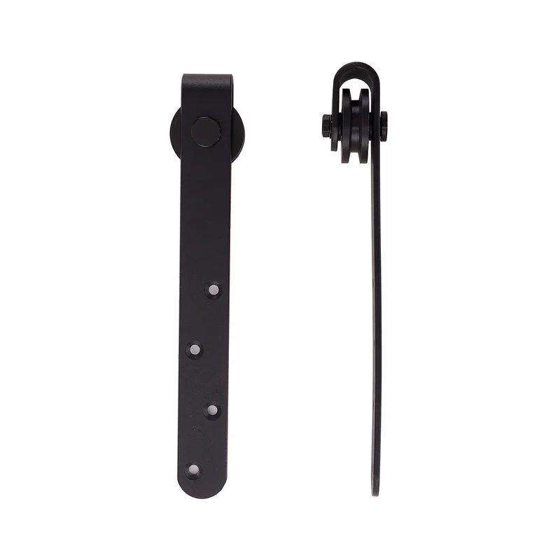Kit de porte coulissante galandage 180 x 2.5 x 0.30 cm gain d'espace silencieux industriel en acier au carbone noir 21_0007141