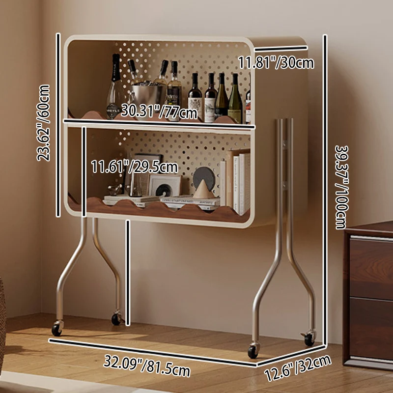 Contemporary Nordic Cartoon Cat Ear & Deer Ear Iron Multi-layer Board Kids Movable Storage Cabinet 2-Tier For Living Room