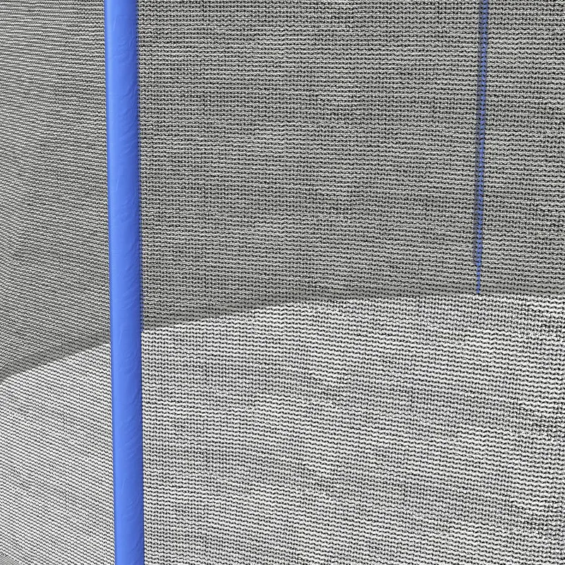 Filet de sécurité pour trampoline 366 x 180 cm entrée zippée anti-chute extérieur résistant durable en polyéthylène bleu 21_0006409