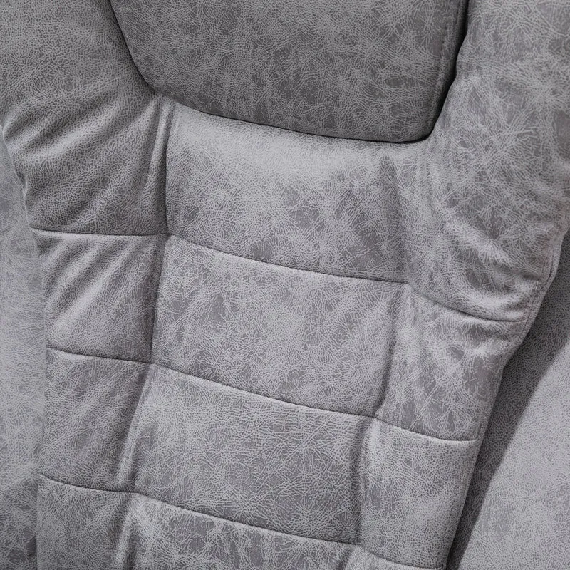 Fauteuil de bureau massant chauffant 65 x 70 x 119 cm dossier inclinable ergonomique moderne en microfibre gris clair 21_0006186