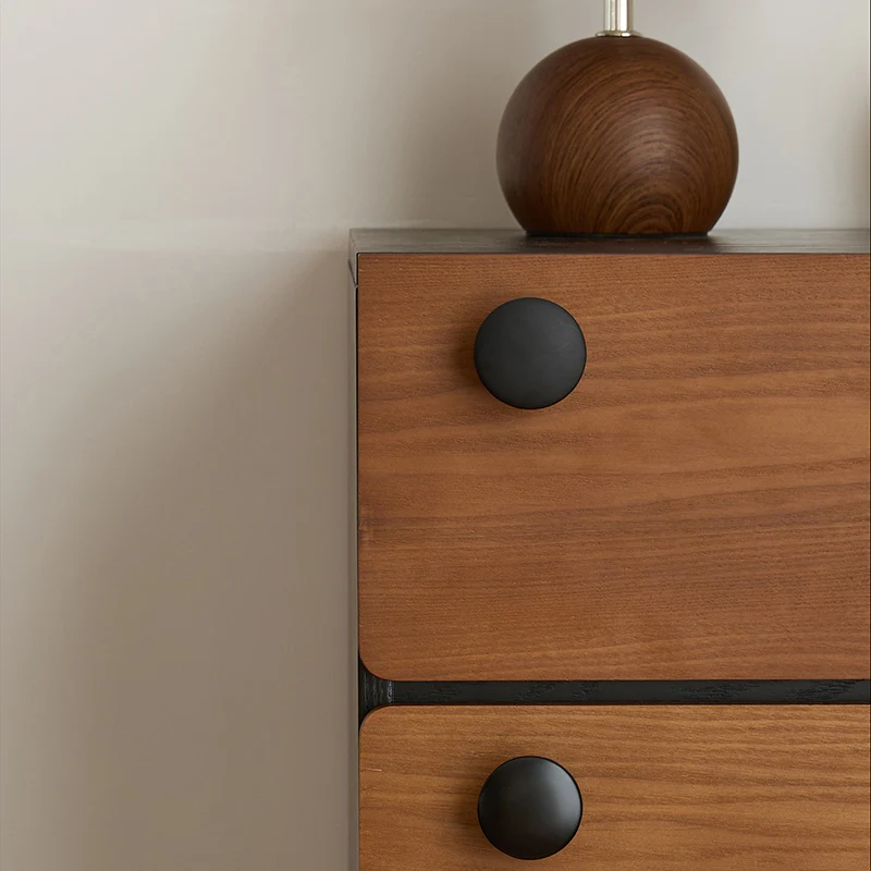Modern Minimalist Solid Wood & Plywood Storage Cabinet With 4 Drawers, Large Drawer Dresser For Living Room