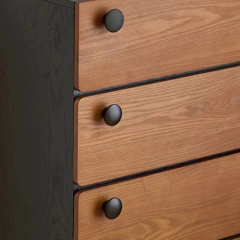 Modern Minimalist Solid Wood & Plywood Storage Cabinet With 4 Drawers, Large Drawer Dresser For Living Room
