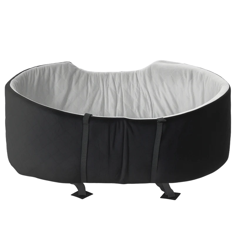 Siège auto pour chien voiture 77 x 43 x 28 cm sécurité accrue assise rembourrée moderne contemporain en polyester noir 21_0007261