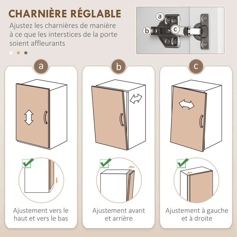 Buffet haut armoire de cuisine 70,8 x 34 x 180 cm rangement tiroir étagères réglables contemporain épuré en MDF blanc 21_0003205