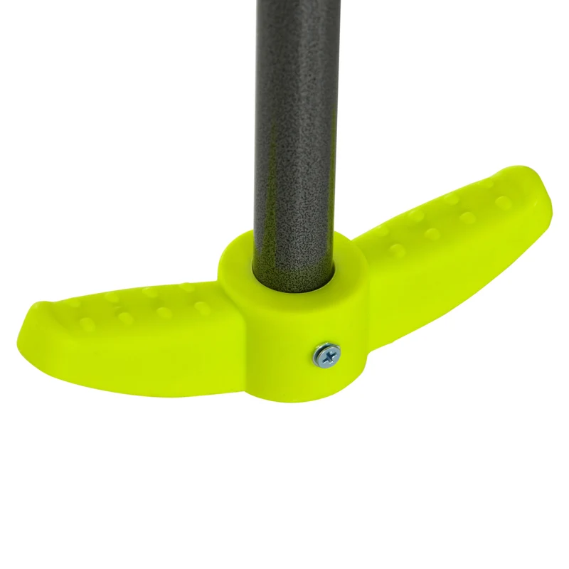 Balançoire portique 4 agrès jardin 355 x 184 x 186 cm ancrage au sol sécurité enfant 3-8 ans contemporain en acier vert 21_0000369