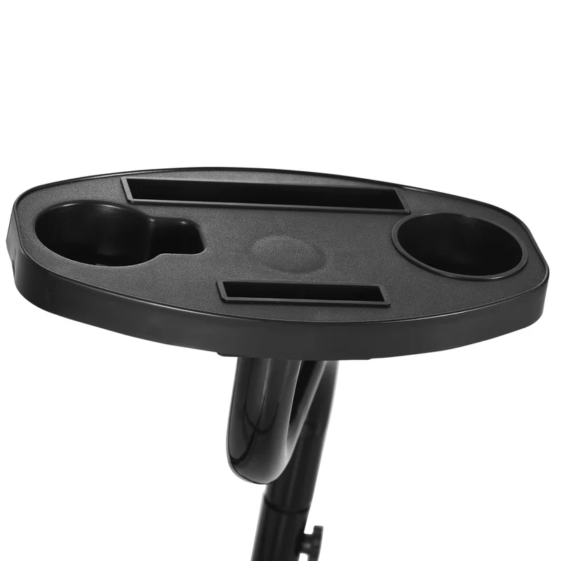 Support pour fauteuil suspendu autoportant 109 x 109 x 210 cm tablette réglable porte gobelet industriel en acier noir 21_0004489