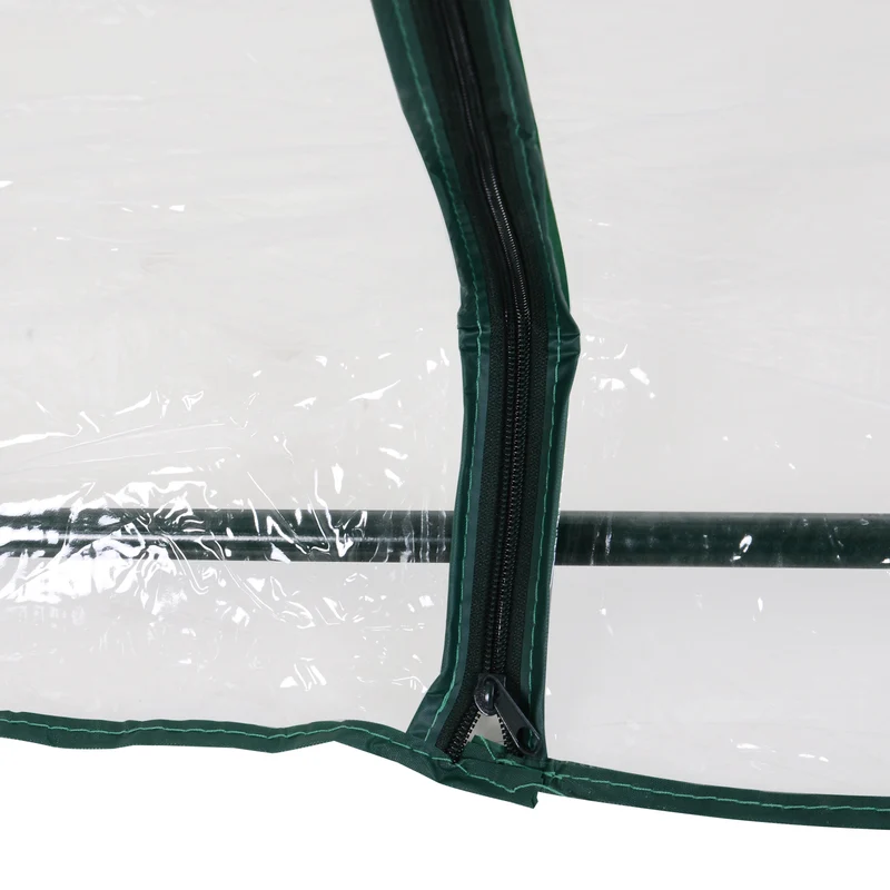 Serre tunnel pour tomates 250 x 100 x 80 cm protection antigel porte zippée moderne épuré utile en PVC transparent 21_0004138