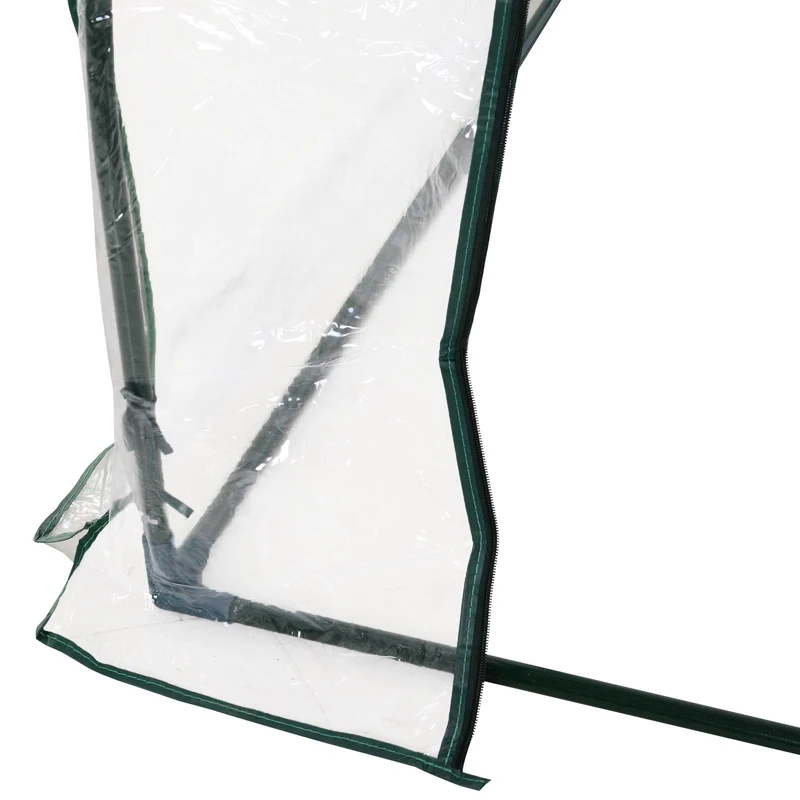 Serre tunnel pour tomates 250 x 100 x 80 cm protection antigel porte zippée moderne épuré utile en PVC transparent 21_0004138