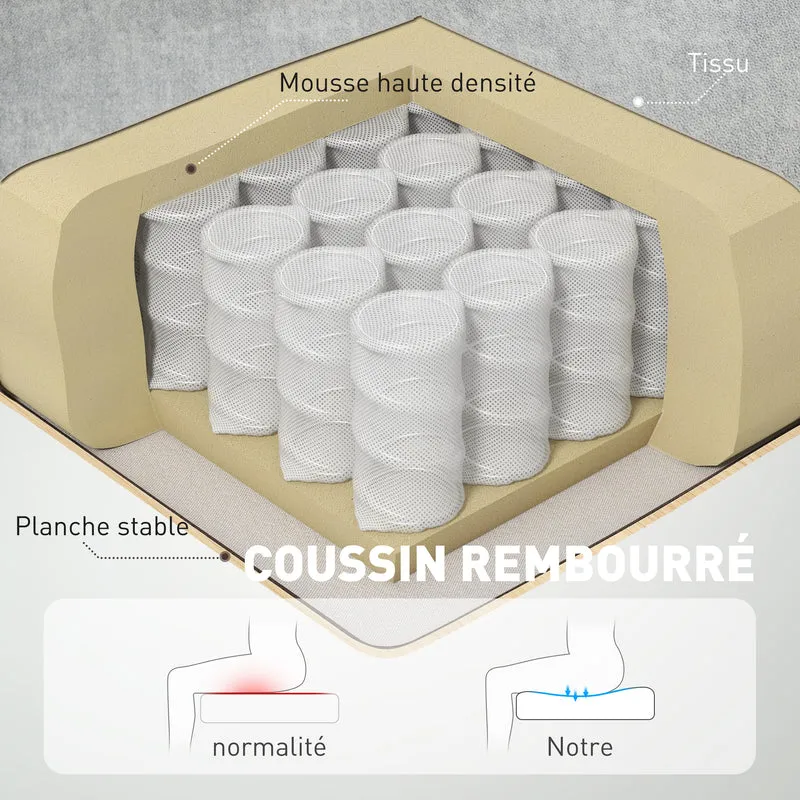 Fauteuil de bureau ergonomique réglable 70 x 70 x 114-122 cm assise mousse accoudoirs relevables épuré en velours gris 21_0006287