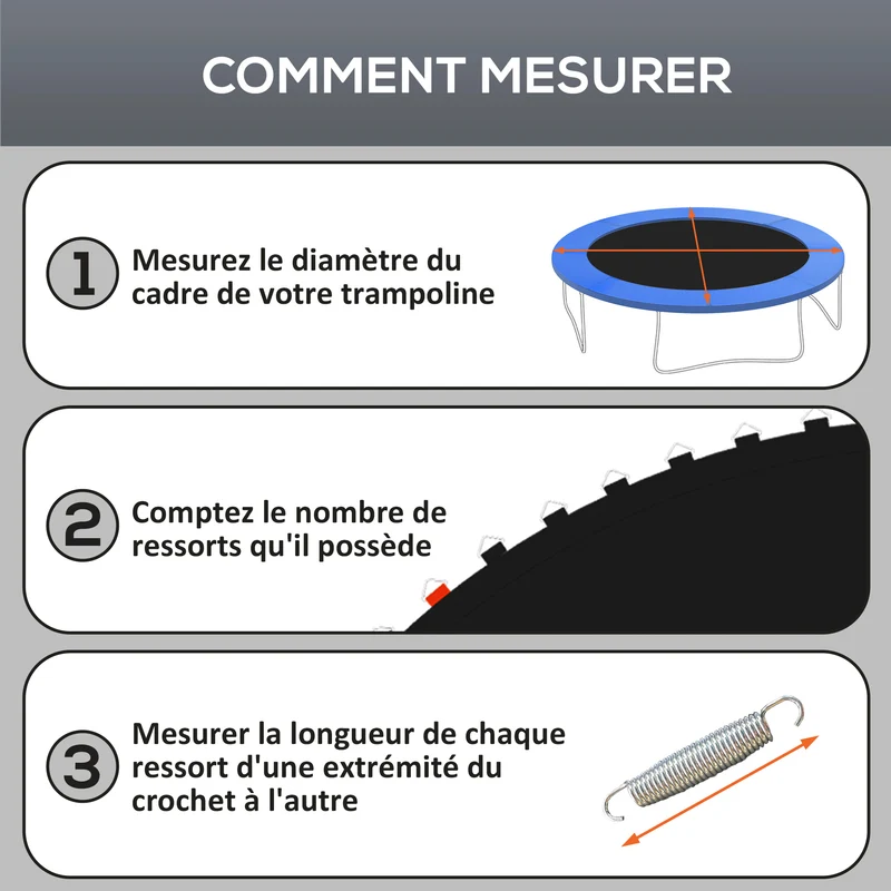 Tapis de trampoline rond 202 cm rebond optimal couture renforcée jardin extérieur contemporain en polypropylène noir 21_0006415