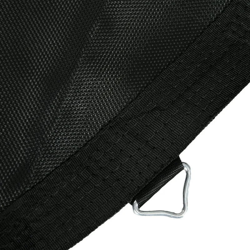 Tapis de trampoline rond 202 cm rebond optimal couture renforcée jardin extérieur contemporain en polypropylène noir 21_0006415