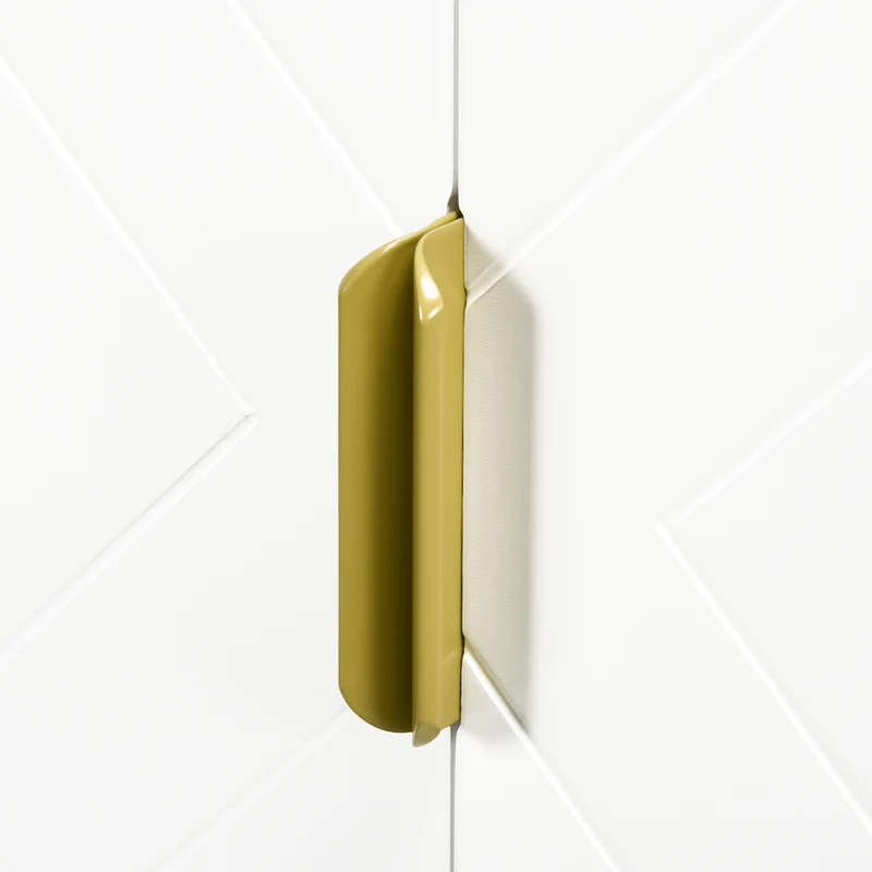 Meuble sous lavabo pour salle de bain 60 x 30 x 65 cm découpe en u rangement double porte moderne épuré en MDF blanc 21_0001942