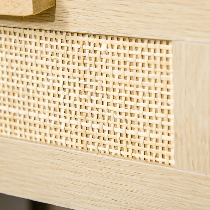 Table de chevet carrée 40 x 40 x 48 cm tiroir étagère rangements élégants style scandinave cosy en MDF bois naturel clair 21_0001468
