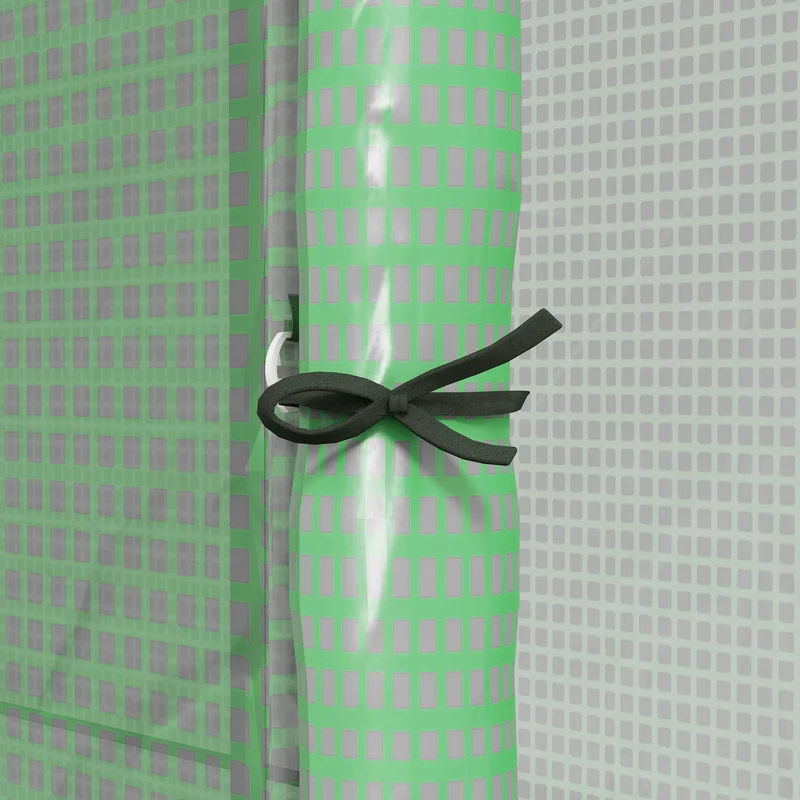 Serre de jardin adossée 200 x 80 x 200 cm protection froid portes zippées compacte stable moderne en polyéthylène vert 21_0004343