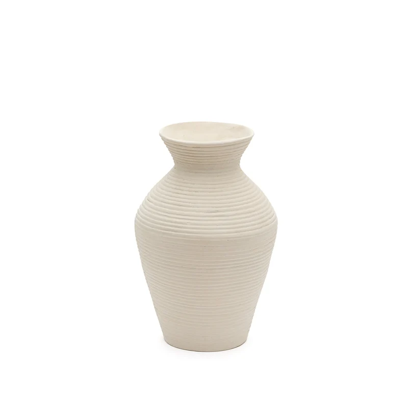 Pria white, papier mâché vase, 51 cm