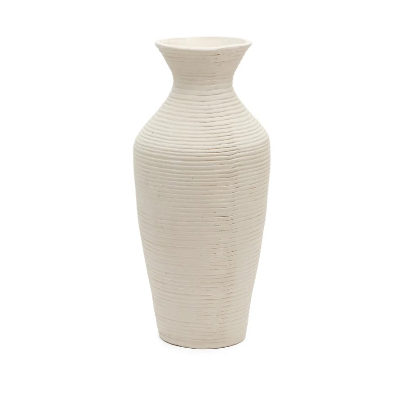 Pria white, papier mâché vase, 72 cm