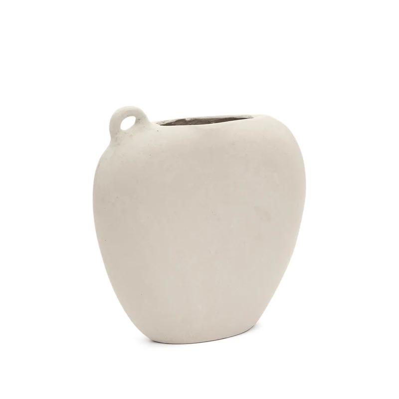 Neti white, papier mâché vase, 37 cm