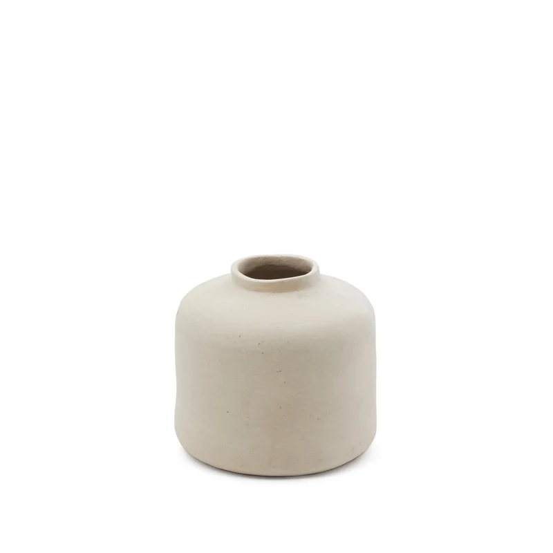 Serina papier mâché vase in white 27 cm