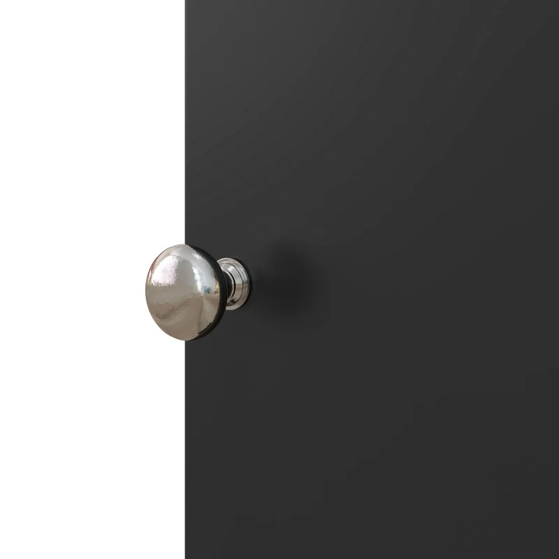 Meuble porte-papier toilette colonne compact 19,5 x 19,5 x 65 cm rangement 3 niveaux épuré contemporain en MDF noir 21_0001842