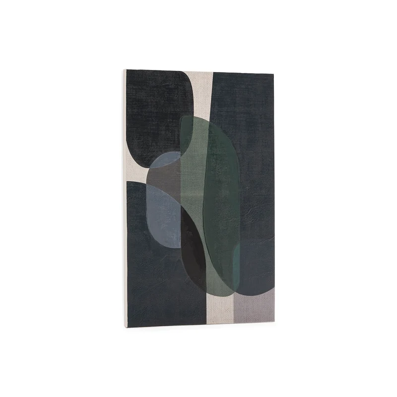 Nemsa blue and green abstract canvas, 90 x 60 cm