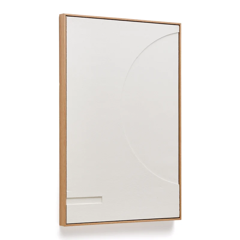 Sefri picture with circular geometric shapes in white 60 x 90 cm