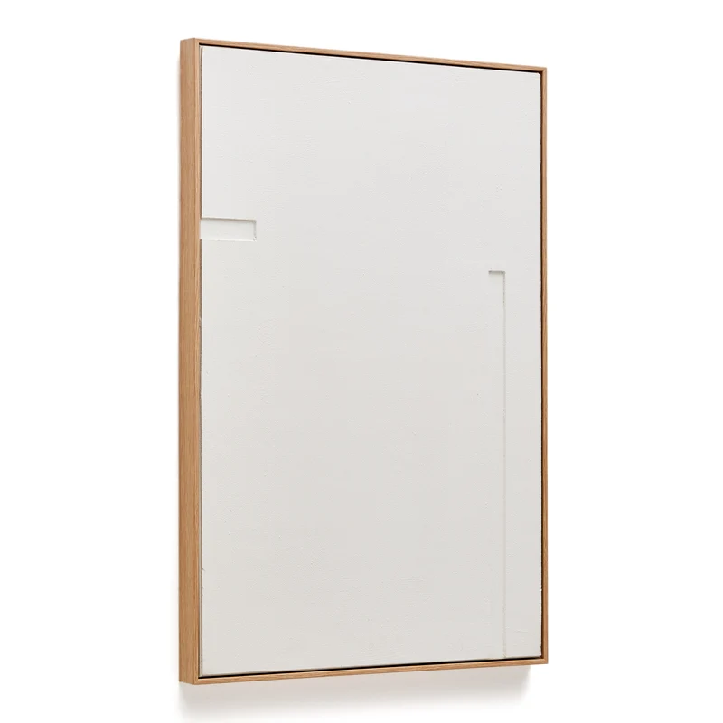 Sefri picture with straight geometric shapes in white 60 x 90 cm