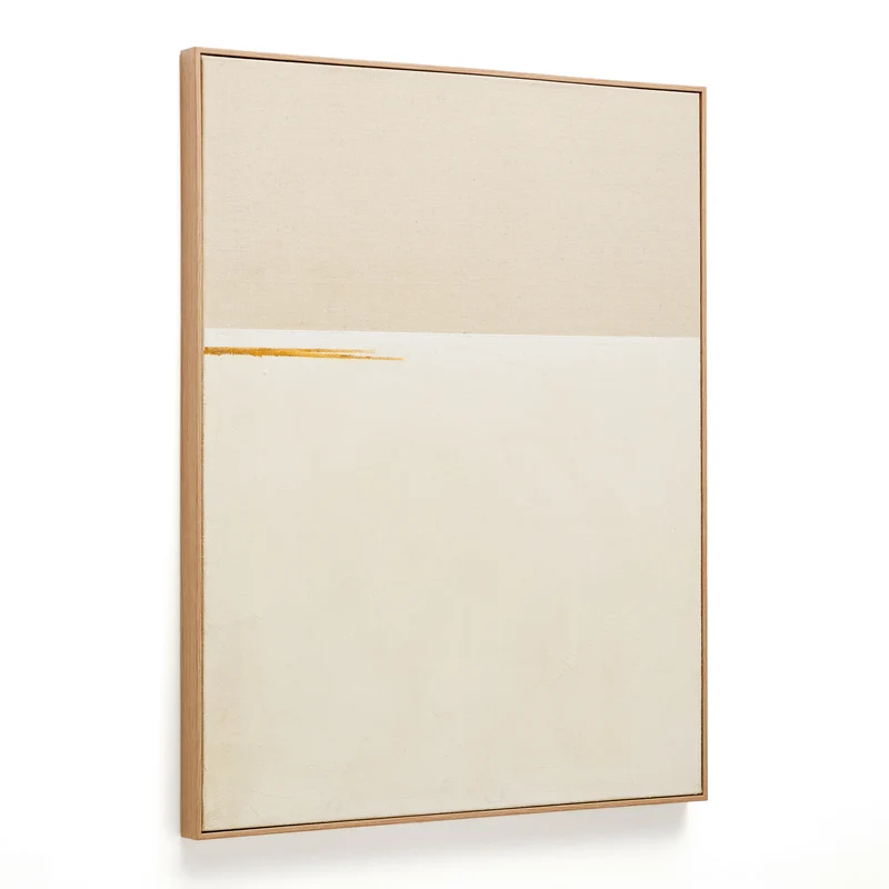 Salin abstract painting with a horizontal linen stripe 80 x 100 cm