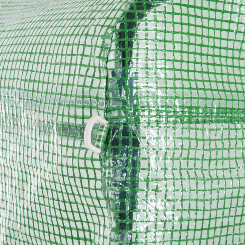 Serre de jardin tunnel 3 x 3 x 2 m protection anti uv porte zippée accès facile style moderne ambiance cosy en pe vert 21_0004245