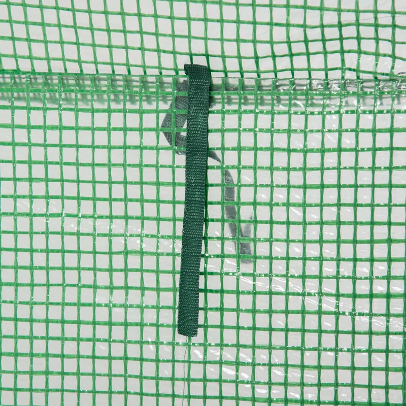 Serre de balcon 100 x 50 x 150 cm protection anti-uv porte zippée et montage facile contemporain en polyéthylène vert 21_0004172