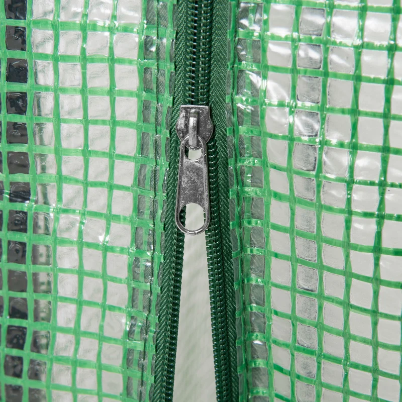 Serre de balcon 100 x 50 x 150 cm protection anti-uv porte zippée et montage facile contemporain en polyéthylène vert 21_0004172
