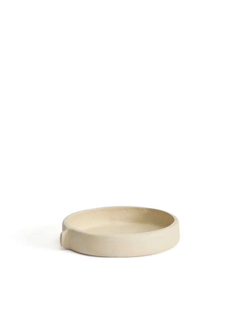 Mireni papier-mâché centrepiece beige Ø 22,5 cm
