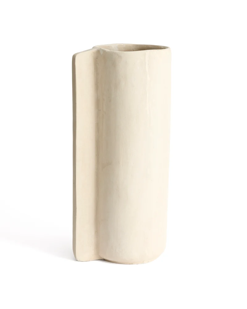 Mireni papier-mâché vase beige 67 cm