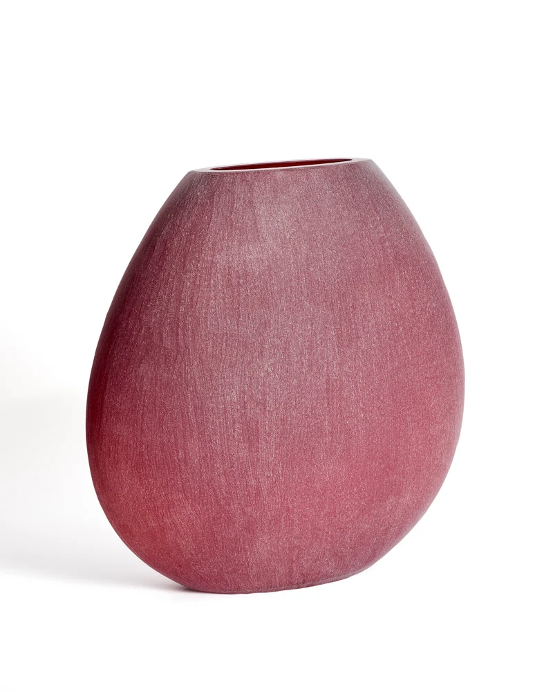 Rovena burgundy glass vase 43.5 cm