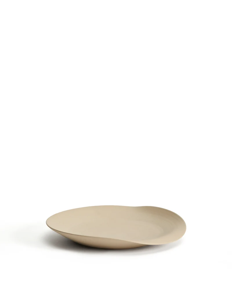 Ebenor beige ceramic table centerpiece Ø 30 cm