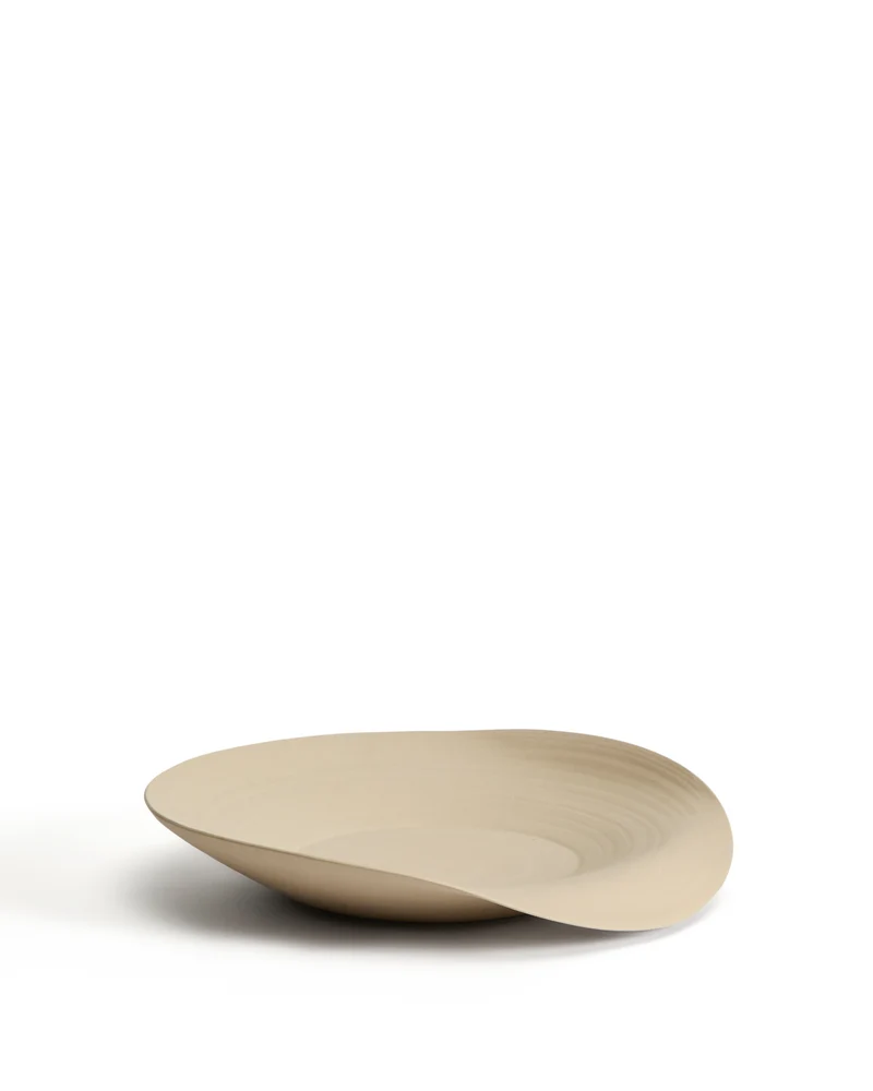 Ebenor beige ceramic centerpiece Ø 40 cm