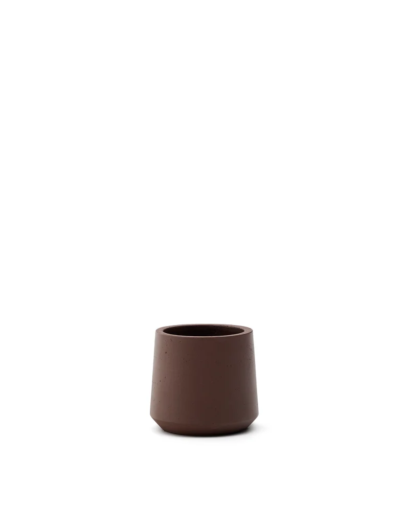 Calun maroon cement planter Ø 32cm