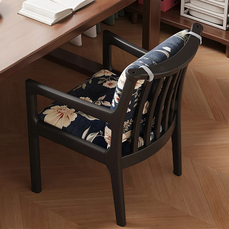 Contemporary Nordic Rectangular Linen-Cotton Rubberwood Multi-Layer Plywood Accent Chair Backrest Armrest For Living Room