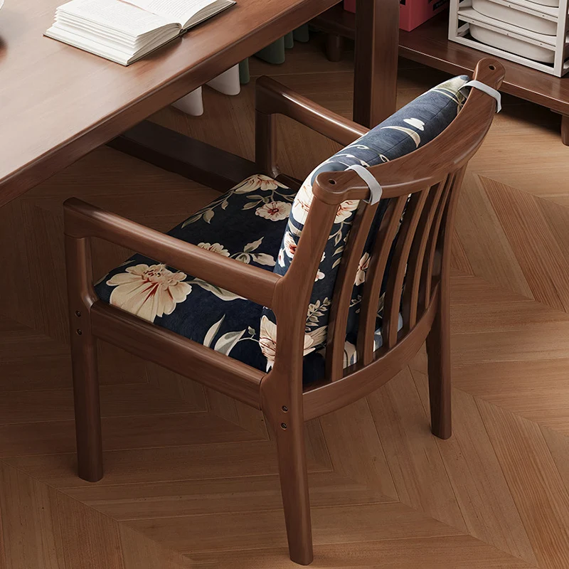 Contemporary Nordic Rectangular Linen-Cotton Rubberwood Multi-Layer Plywood Accent Chair Backrest Armrest For Living Room