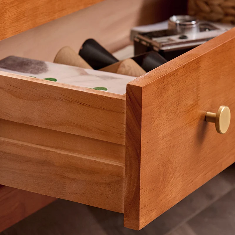 Contemporary Nordic Rectangular Rubberwood Pine Rubberwood Plywood Storage Cabinet 1-Cabinet For Living Room