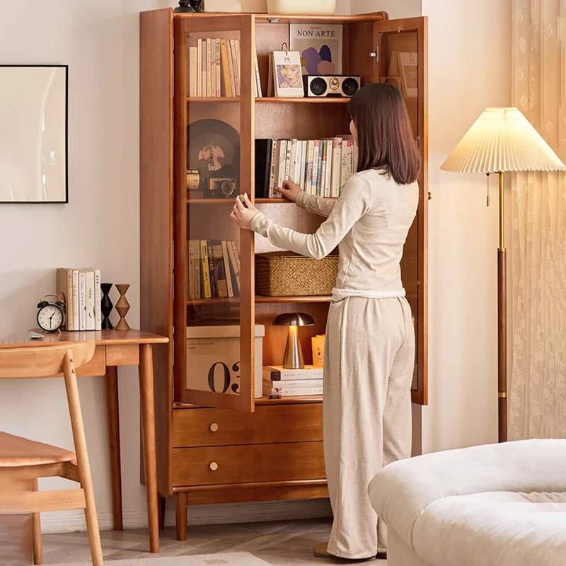 Contemporary Nordic Rectangular Rubberwood Pine Rubberwood Plywood Storage Cabinet 1-Cabinet For Living Room