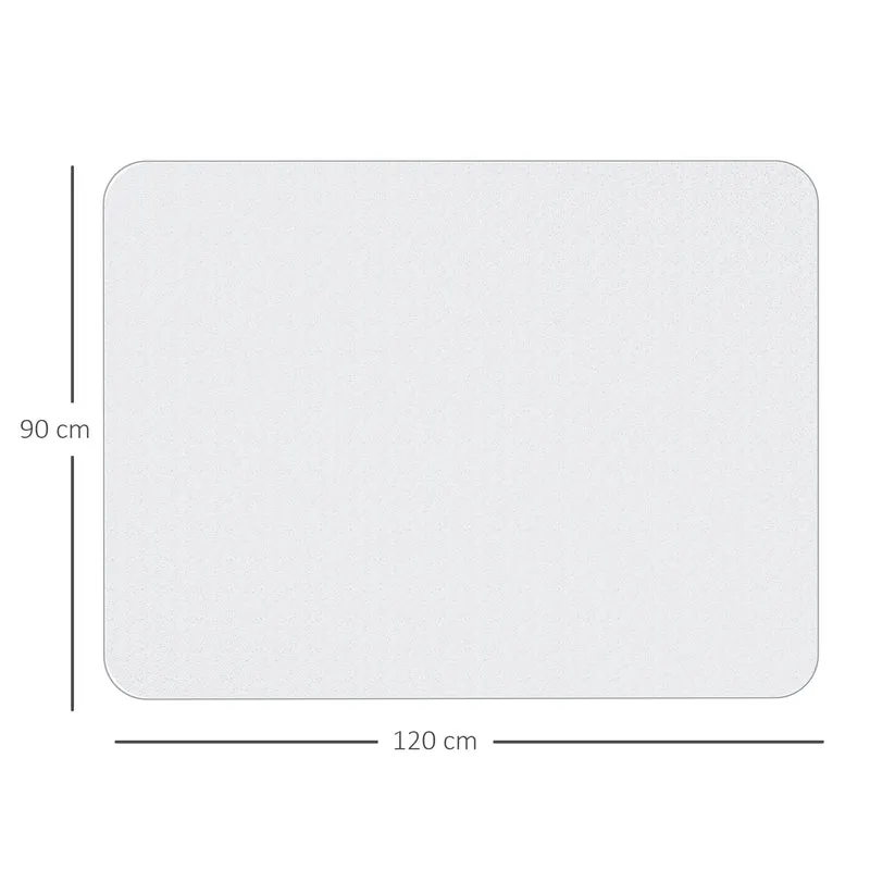 Tapis pour chaise de bureau rectangulaire 120 x 90 x 0,15 cm antidérapant lavable minimaliste en plastique transparent 21_0006425