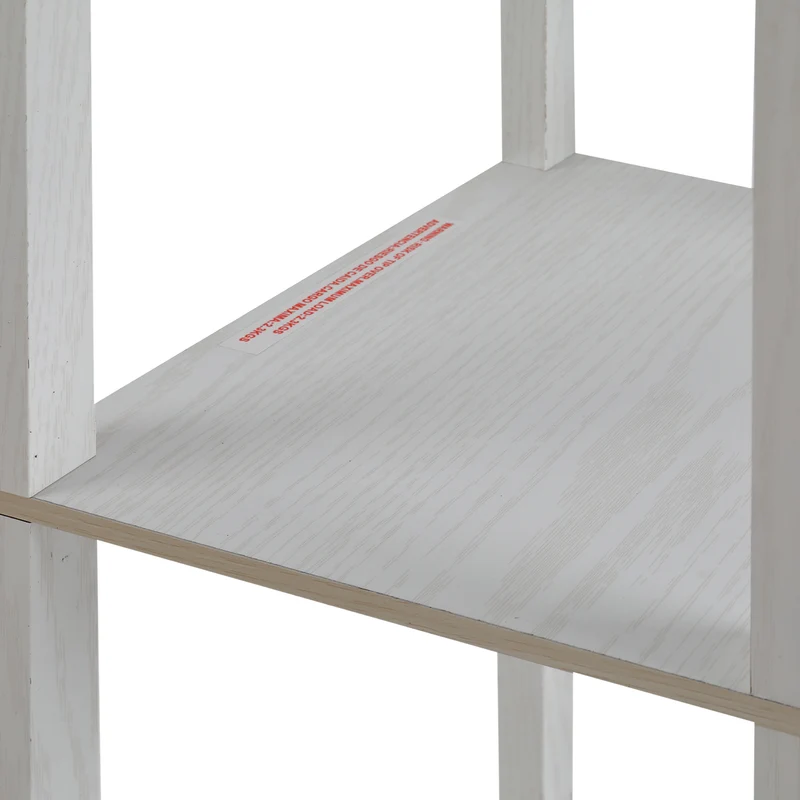 Lampadaire étagère salon chambre 26 x 26 x 160 cm rangement intégré éclairage d'appoint moderne scandinave en MDF blanc 21_0001747